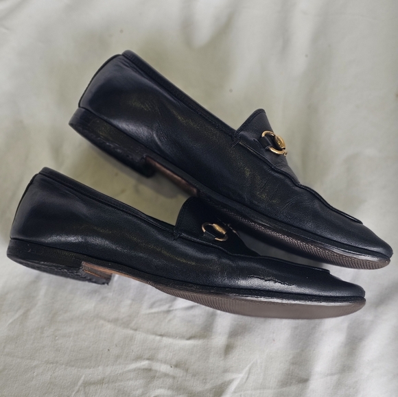 Gucci Jordaan Women's Loafers Black Leather Shoes Luxury Prep - Size 36 - Picture 4 of 14